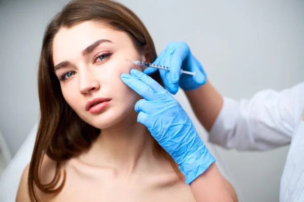 Sculptra facial volume treatment near the cheek